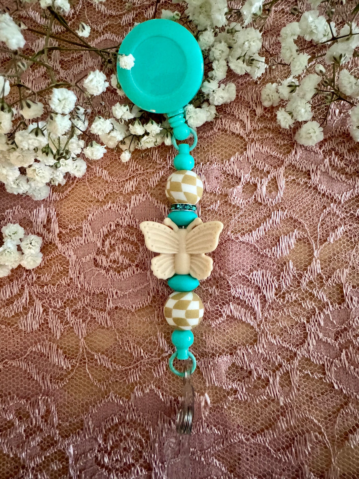 Teal Butterfly Badge Reel