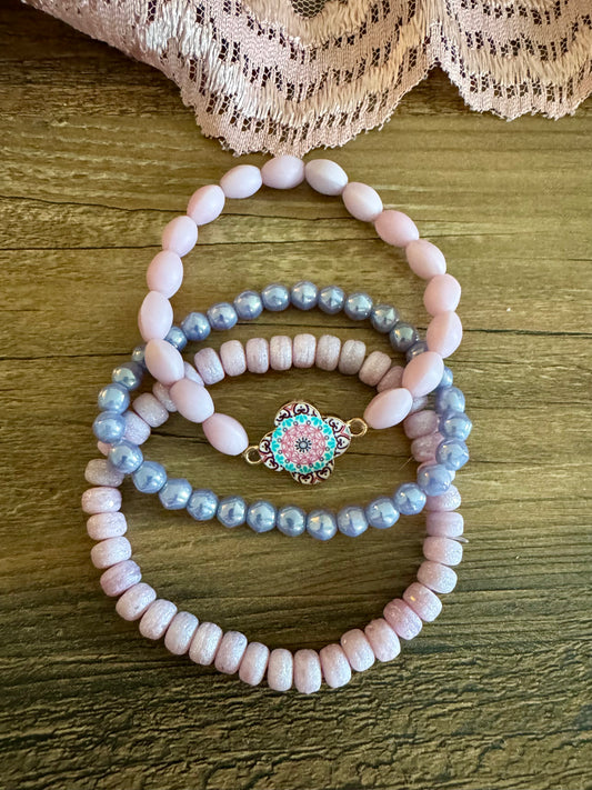 Purple Bracelet Stack
