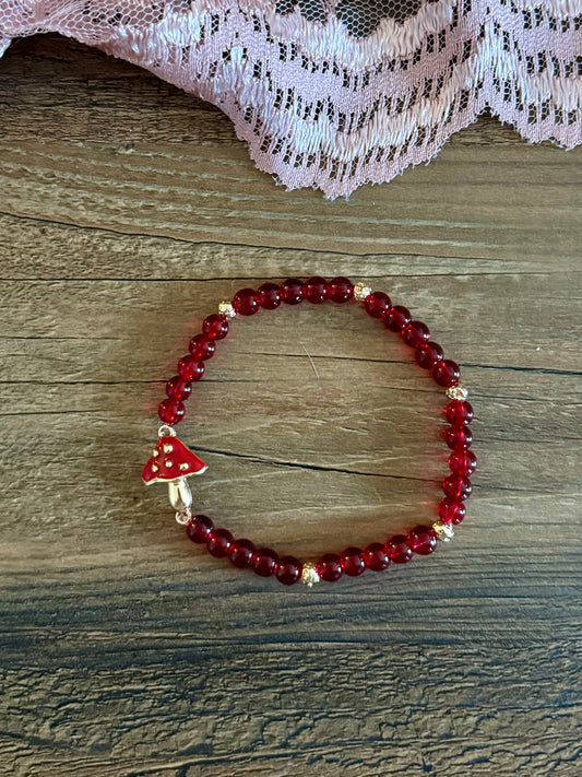 Red Mushroom Bracelet (WITH OR WITHOUT SPARKLE)