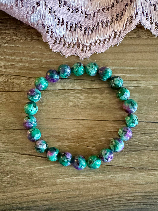 Green & Purple Stone Bracelet