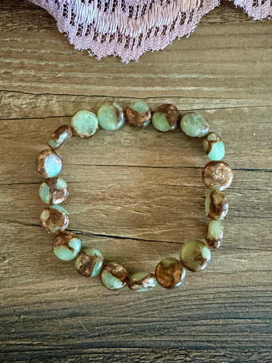 Green & Brown Stone Bracelet